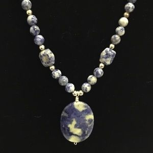Genuine sodalite gemstone necklace